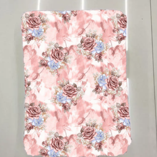 Pink and cream Color Floral Printed Kurti Fabric