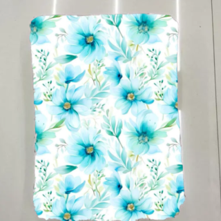 Light Blue Floral Digital printed Fabric For Kurti AND Fabric For Dress Material