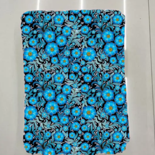 Blue Flower Design Fabric For Dress Material