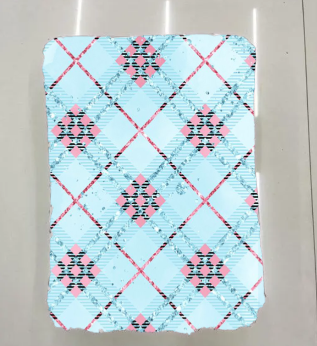 Trendy Checks Blue design Kurti Fabric for women