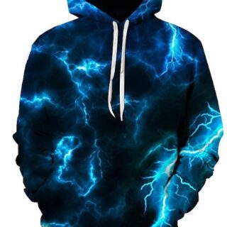 Sky Blue Printed Hoodie